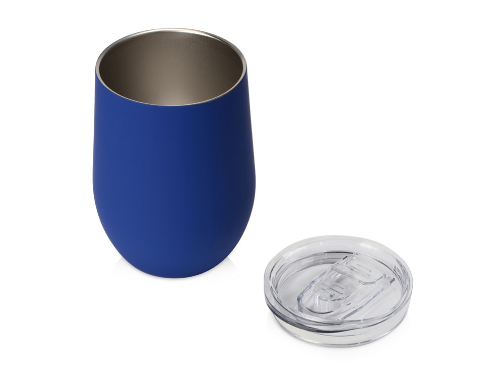 Термокружка Sense Gum, soft-touch, непротекаемая крышка, 370мл, синий-1