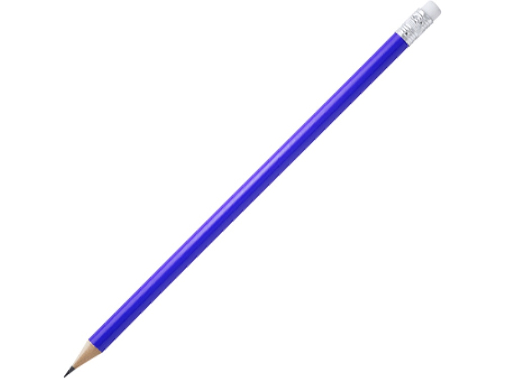 Карандаш деревянный COUVET с ластиком, королевский синий-0