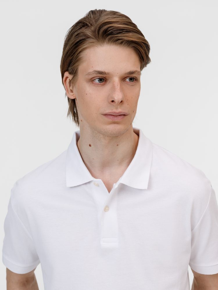 Рубашка поло унисекс Pacific, белая-4