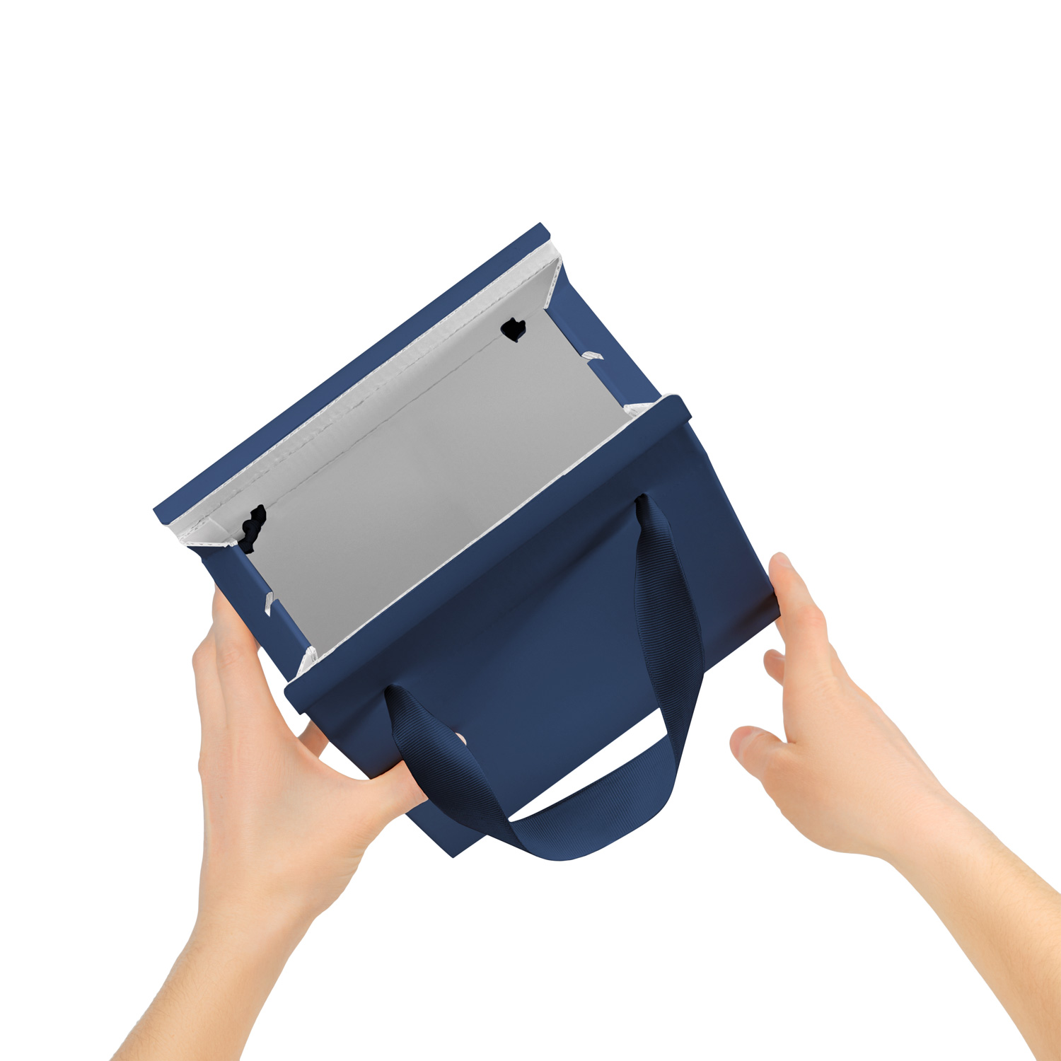 Подарочная коробка-пакет универсальная малая, синяя-1