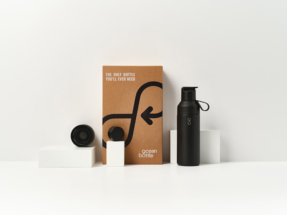 Подарочный набор Ocean Bottle 3-в-1 объемом 500 мл - Obsidian Black-3