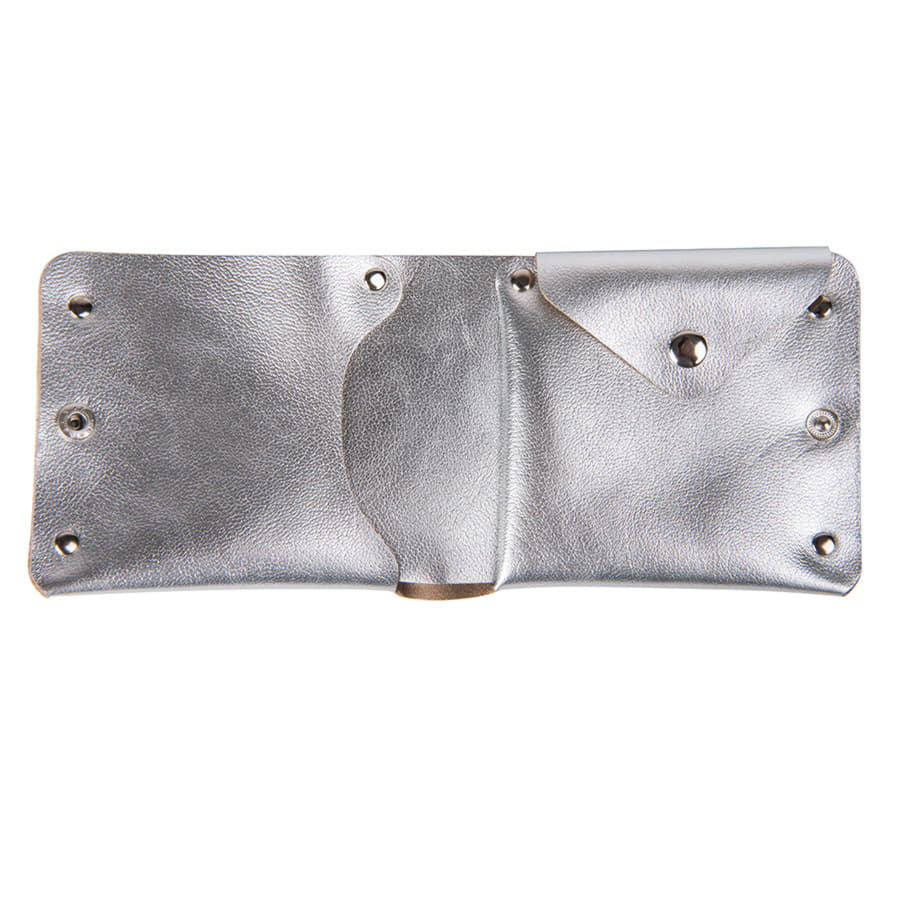 Портмоне кожаное  LOFT SILVER, серебристый-2