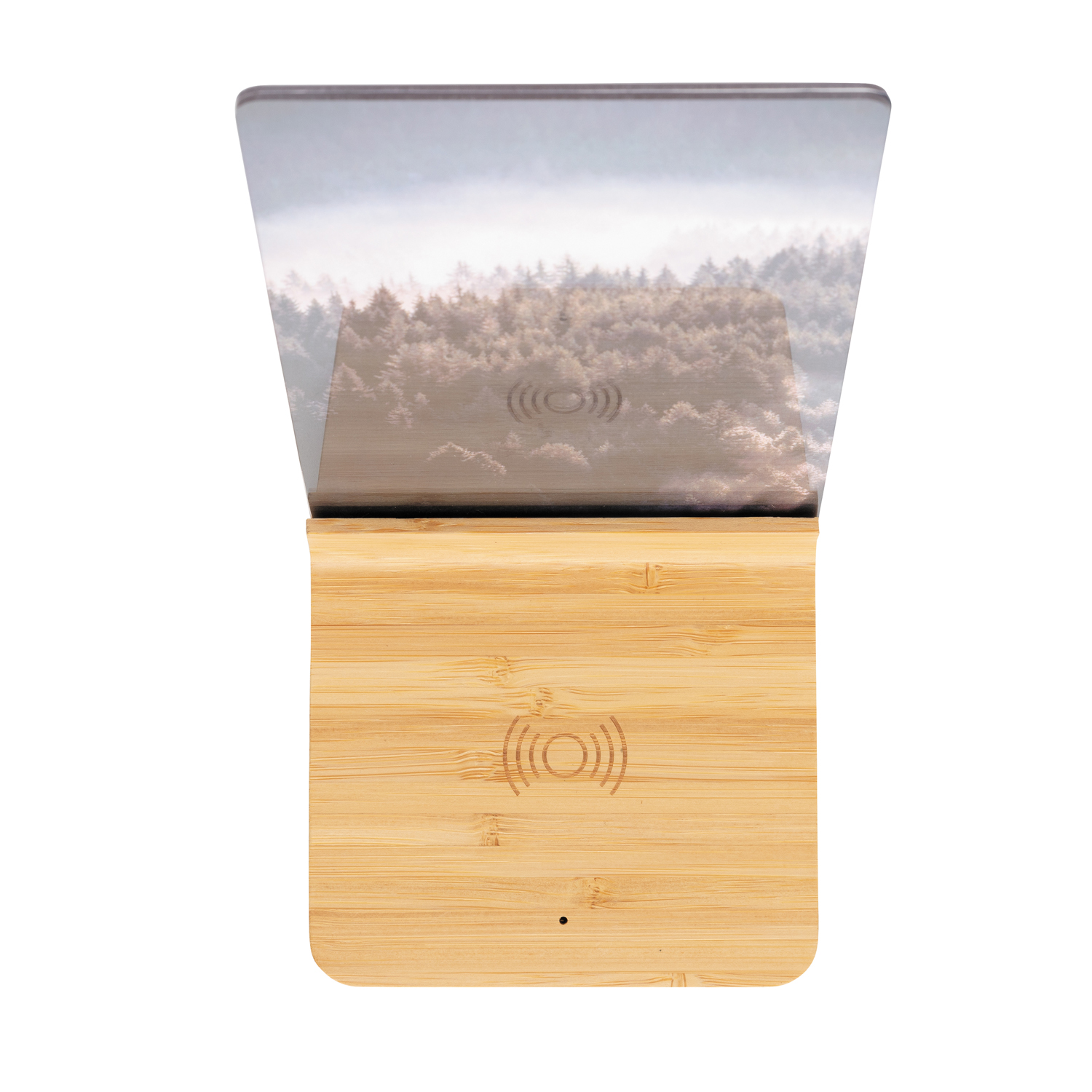 Док-станция для беспроводной зарядки с фоторамкой Bamboo, 5 Вт-5