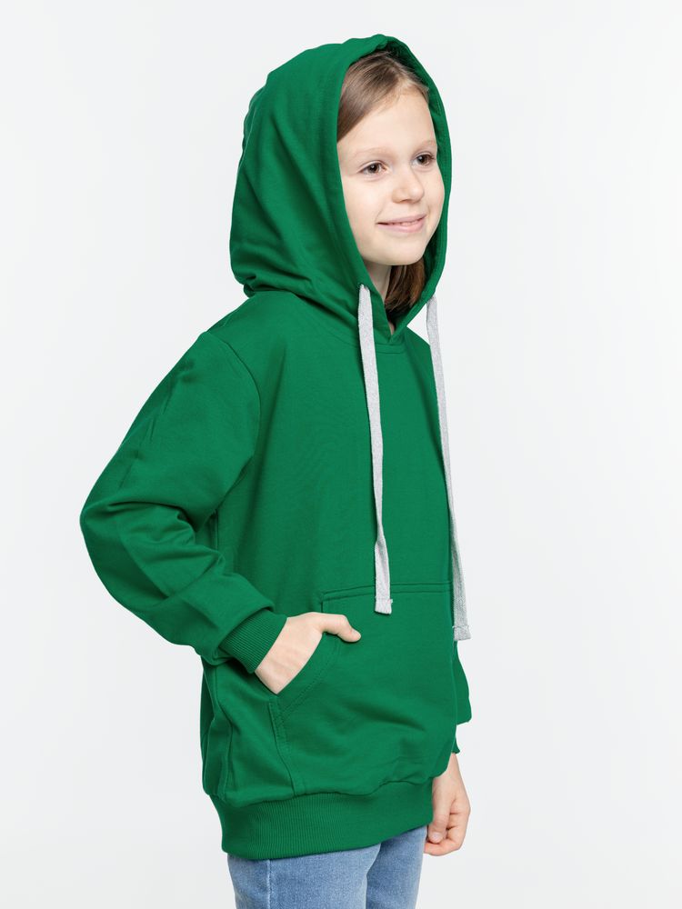 Толстовка с капюшоном детская Kirenga Kids, зеленая-4