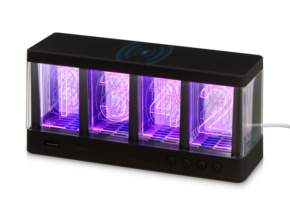 Часы с беспроводной зарядкой Cyber, 10 Вт-0