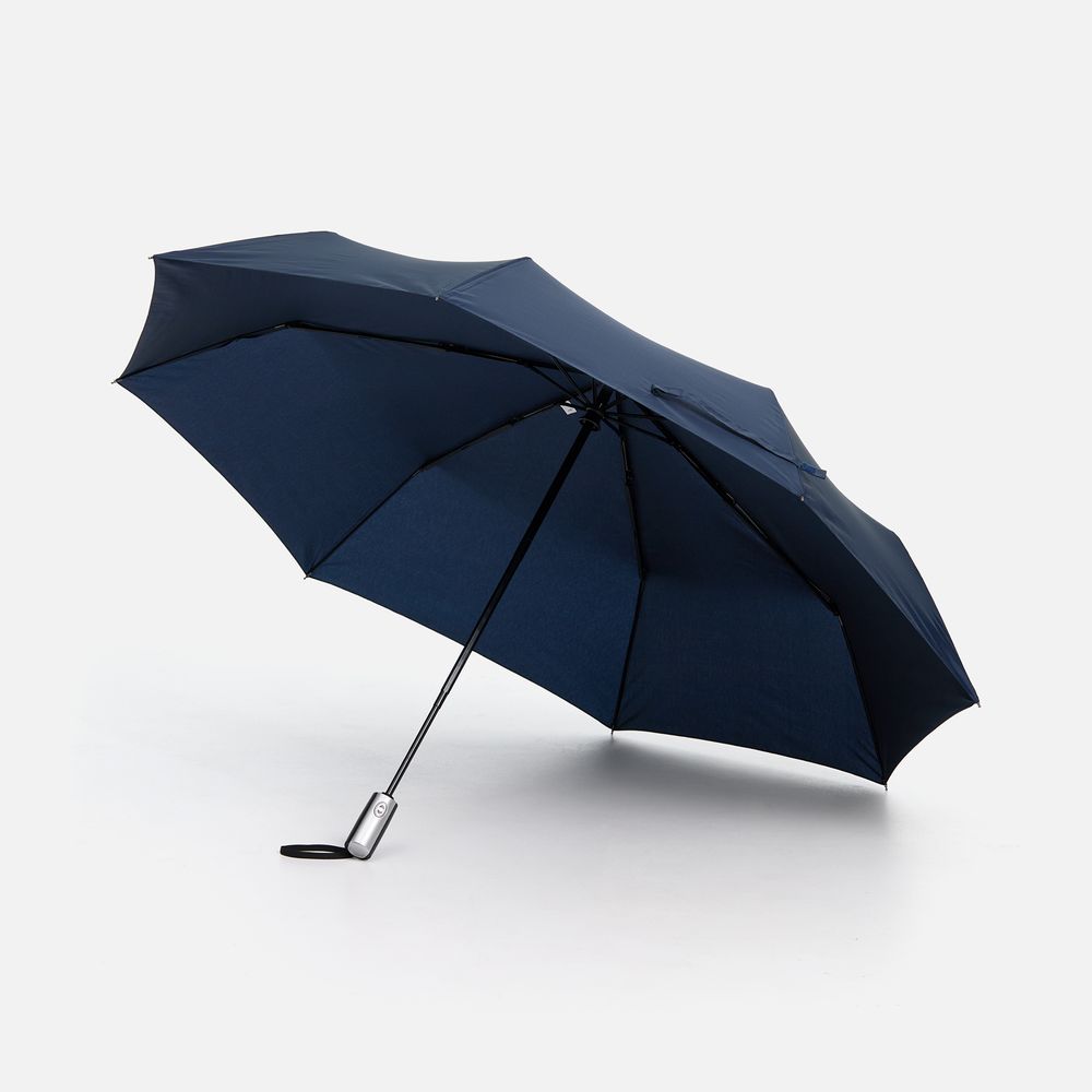 Зонт складной Fiber, темно-синий-0