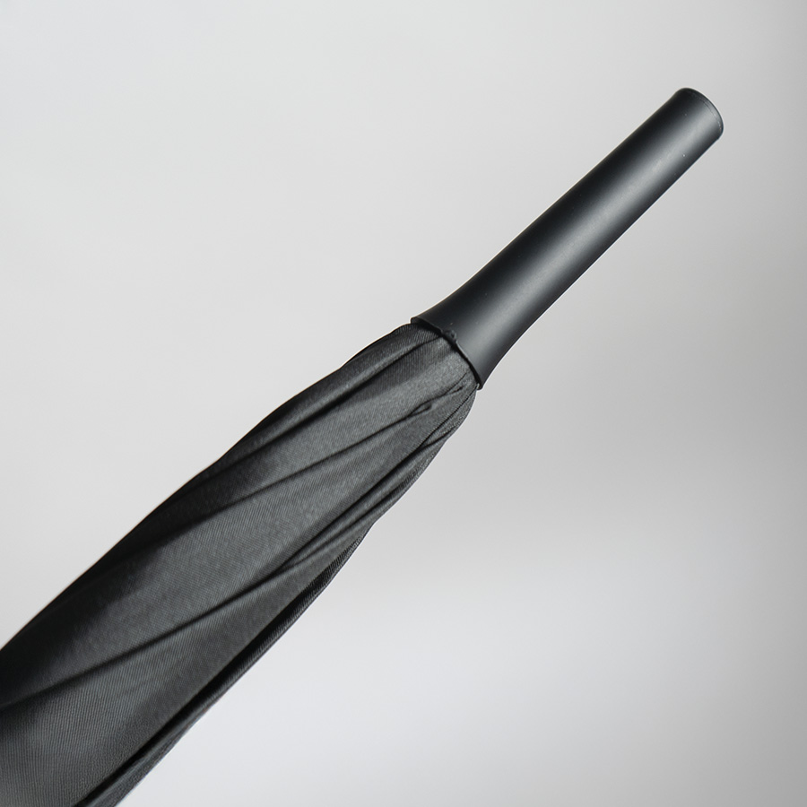 Зонт-трость "Reflect", механический,эпонж, чёрный со светоотражающей окантовкой в чехле с ручкой, черный-4