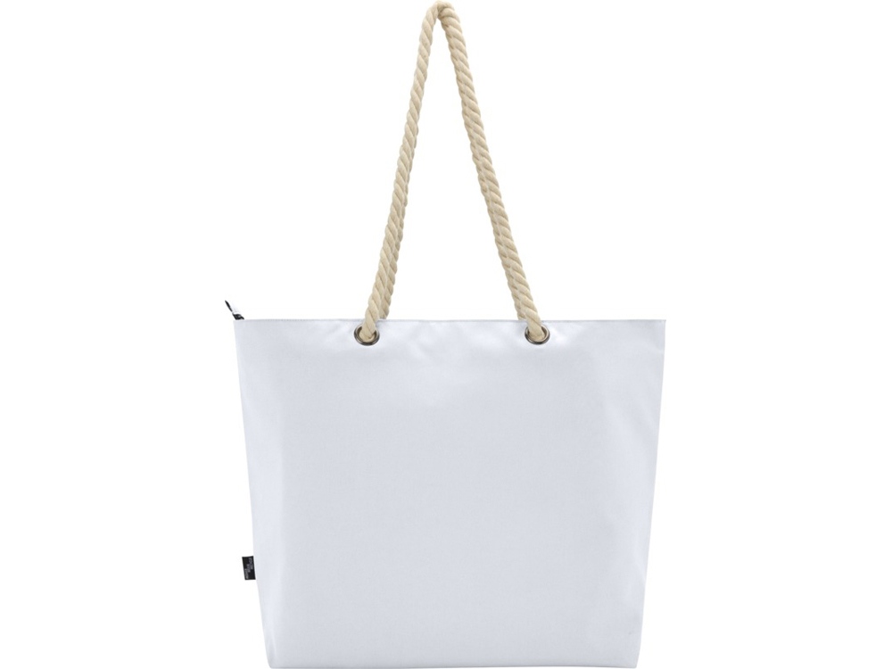 Panama пляжная эко-сумка-холодильник из переработанного материала, с ручками-шнурками 23L, белый-2