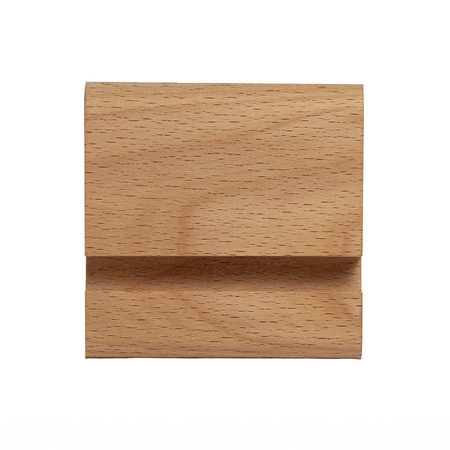 Подставка под телефон «Мини» 8 x 8 x 2 см, пазы 1 см. и 1,4 см, бук, светло-коричневый-2