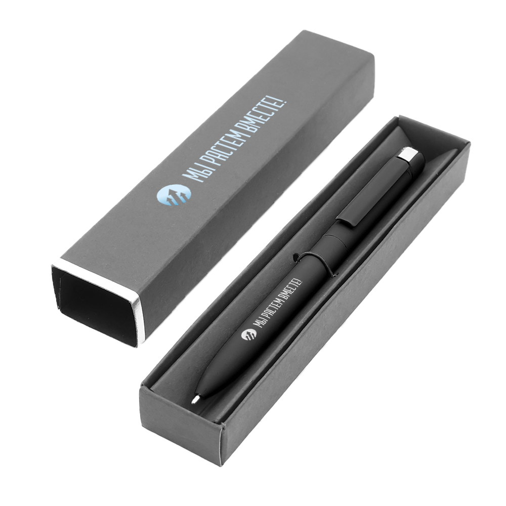 Ручка Espada в коробке Cradle чёрной с серебристым, Черный-3