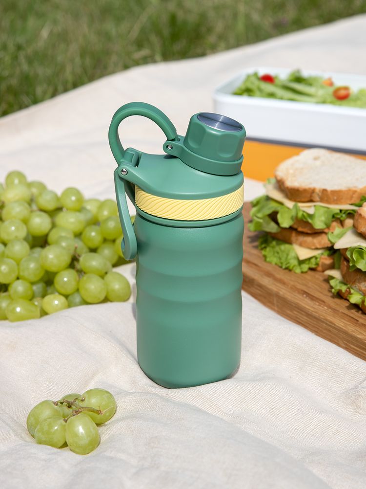 Термобутылка Fujisan 2.0 без логотипа, зеленая-6