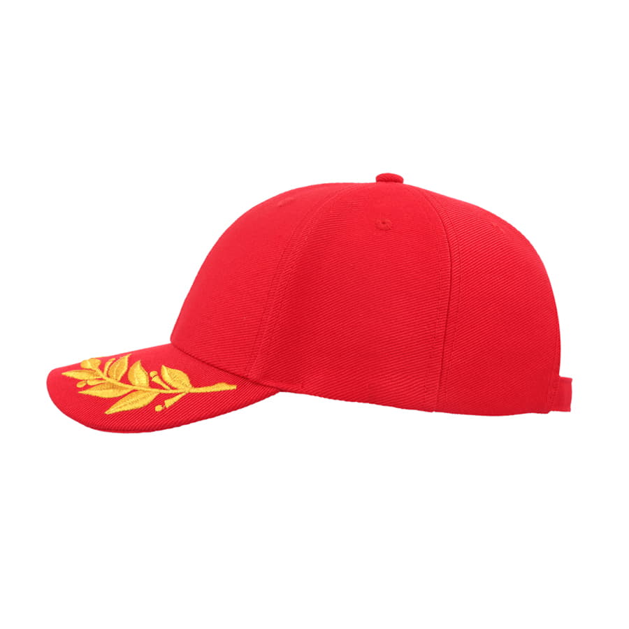 Бейсболка WINNER, 6 клиньев, металлическая застежка, красный-1
