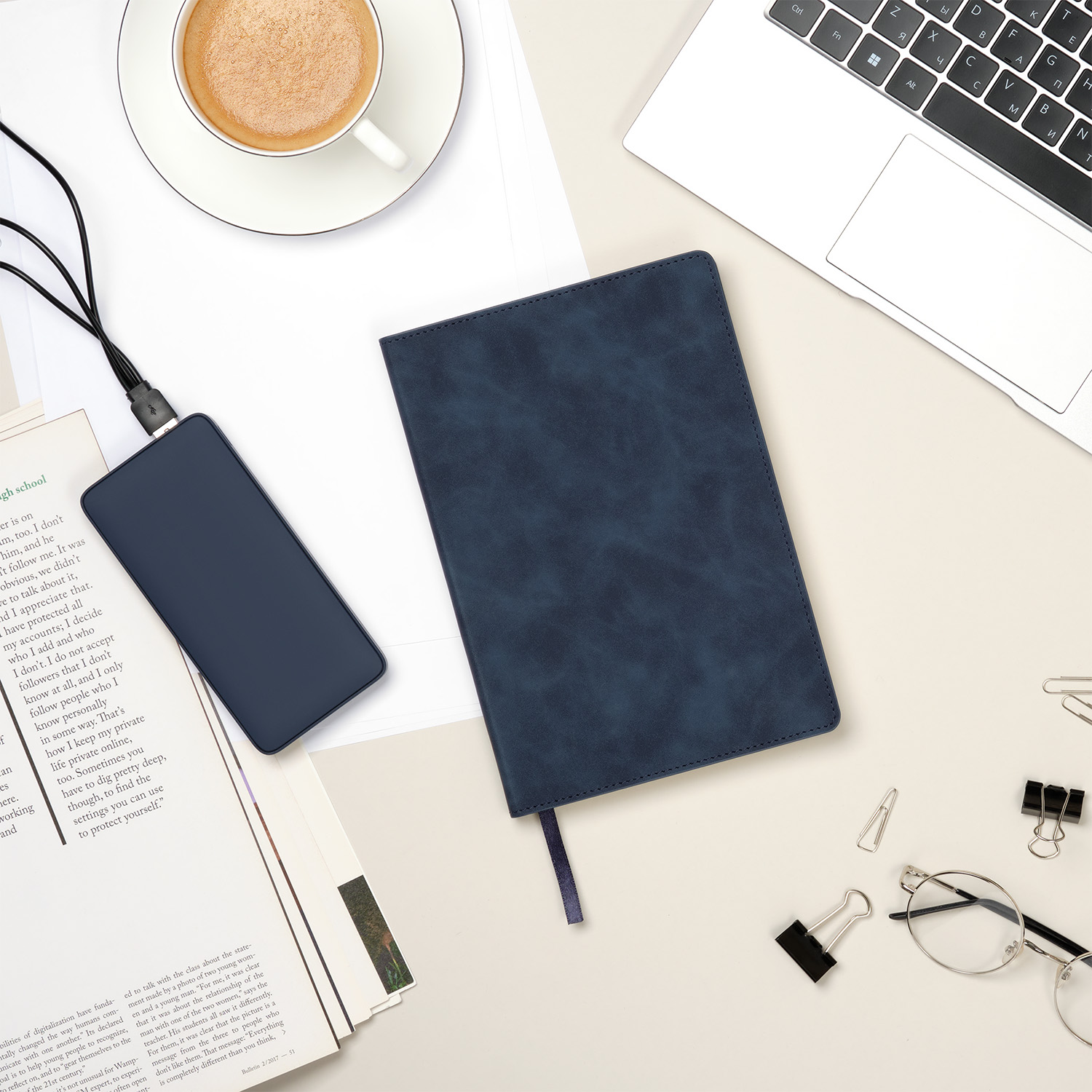 Ежедневник Verona недатированный, синий-11