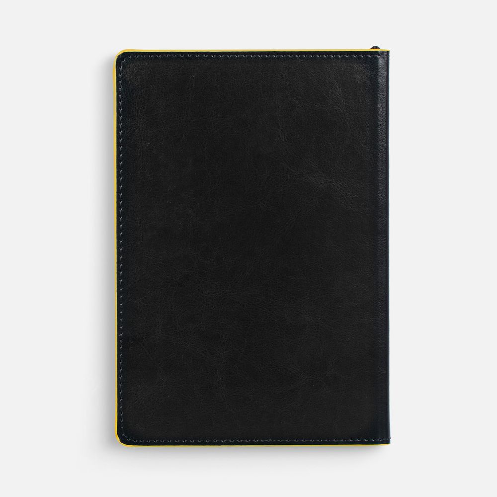 Ежедневник Alanis, недатированный, черный с желтым-3