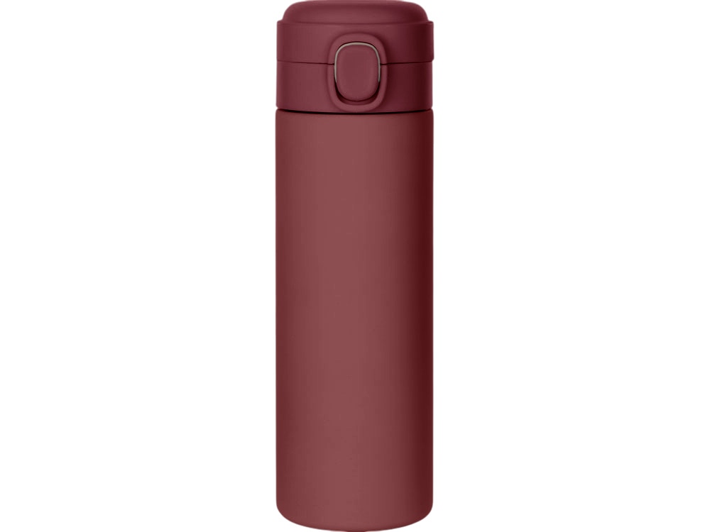 Вакуумная термокружка Waterline c кнопкой Guard, 400 мл, тубус, бургунди-2