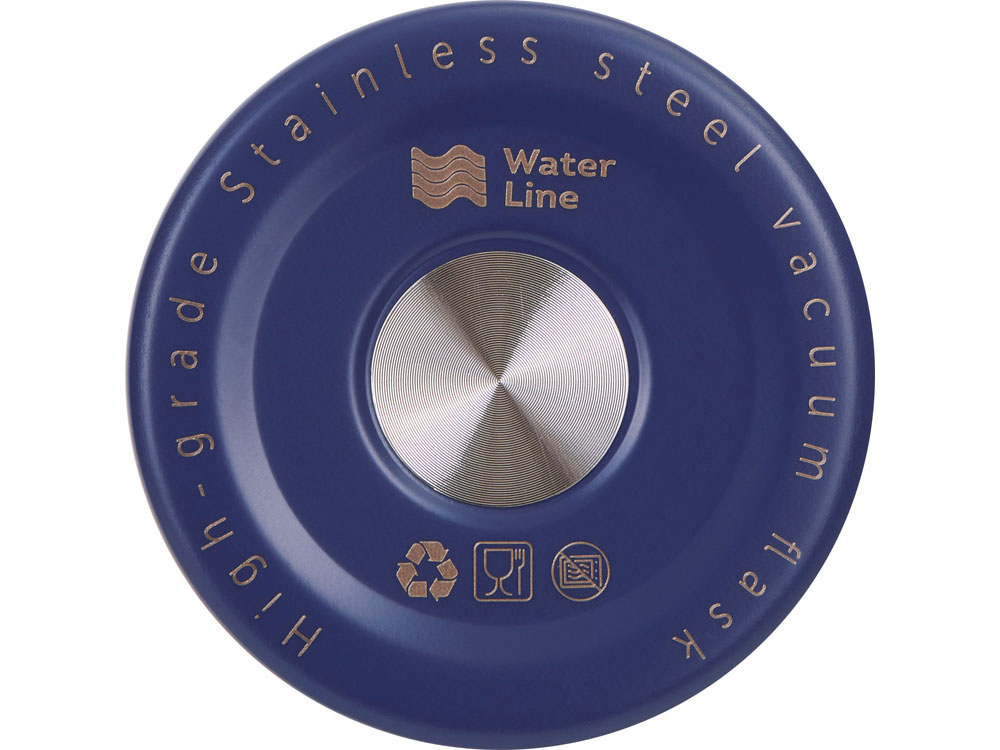 Вакуумная термокружка Decart, 450 мл, тубус, ярко-синий-3