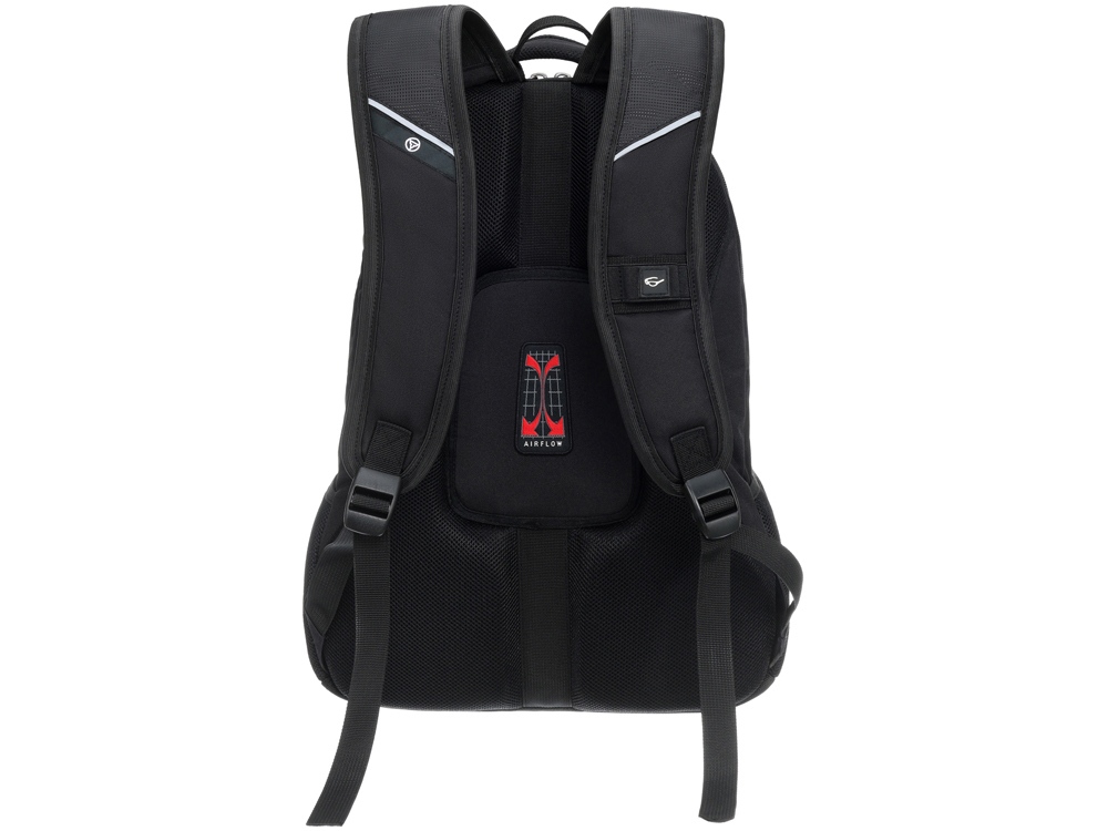 Рюкзак TORBER XPLOR с отделением для ноутбука 15, чёрный/бордовый, полиэстер 600D, 35x20x47 см, 33л-3