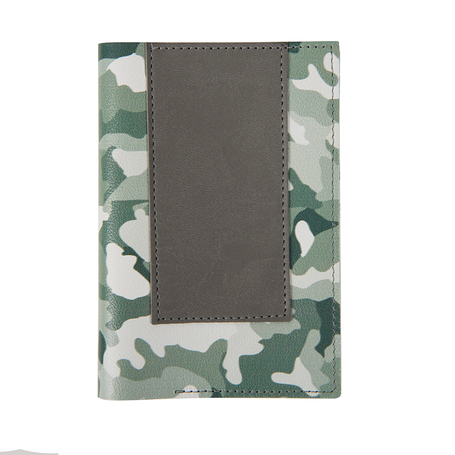 Обложка для паспорта MILITARY, серый, белый-0