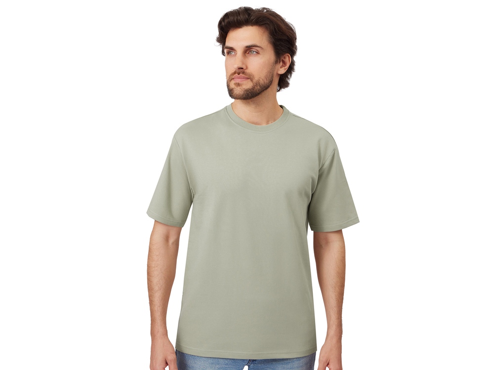 Футболка из френч терри Warsaw унисекс 220гр, оливковый-1