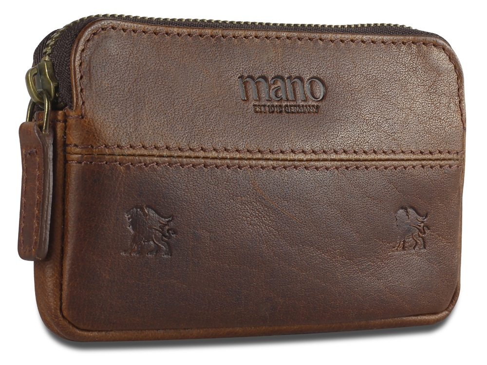 Ключница Mano Don Leon, натуральная кожа в коричневом цвете, 12 х 7 см-2