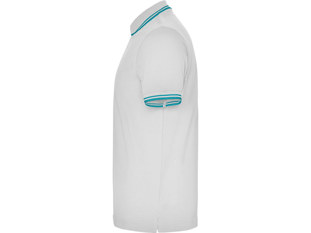 Рубашка поло Montreal мужская, белый/бирюзовый-2