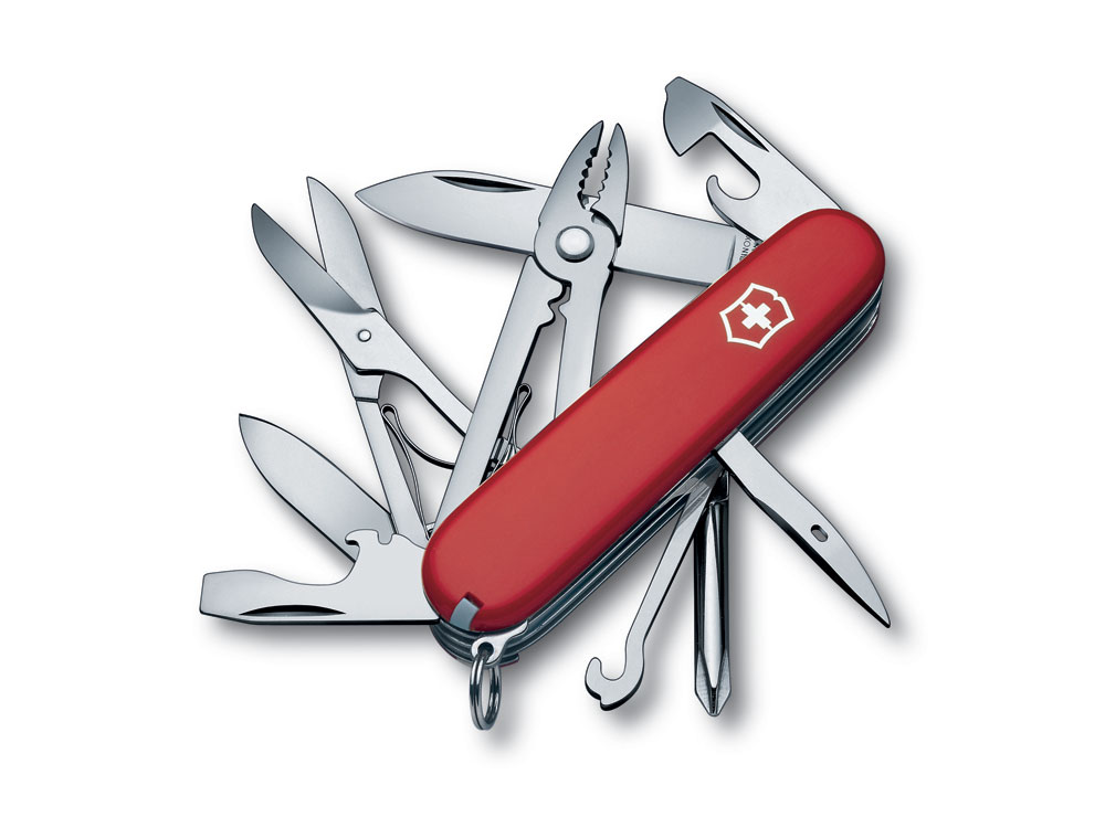 Нож перочинный VICTORINOX Deluxe Tinker, 91 мм, 17 функций, красный-0