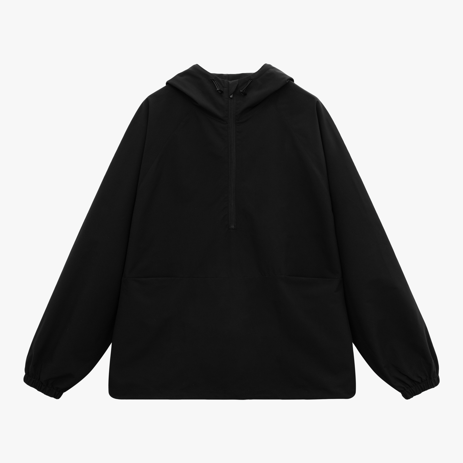 Ветровка (анорак) оверсайз унисекс RISSMAN, черная-8