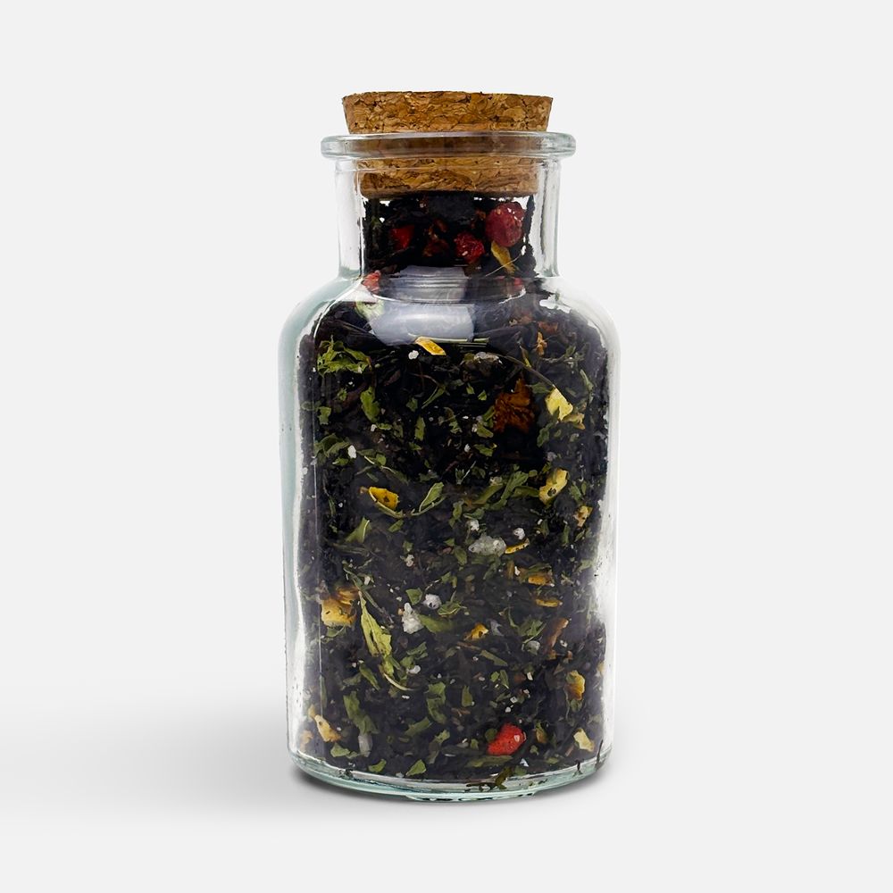 Чай «Сокочай», черный с соком ананаса, клубникой, мятой, медом и лимоном-0