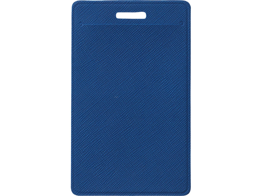 Бейдж с рулеткой-карабин Favor, синий-1