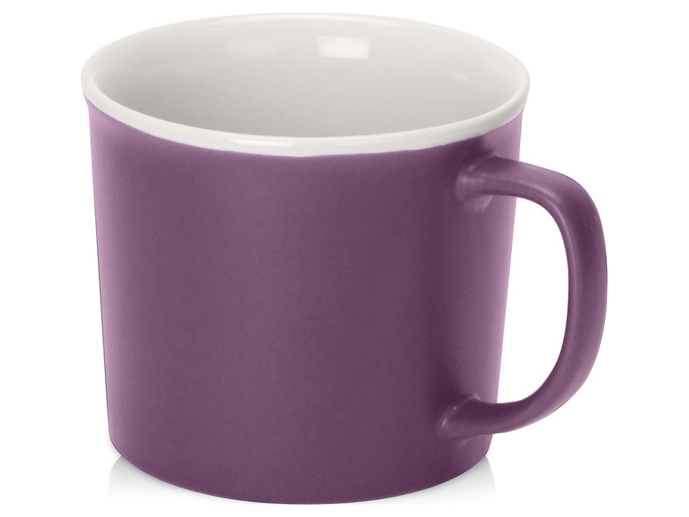 Матовая кружка Nancy 360 мл цветная снаружи, белая внутри, фиолетовый-0