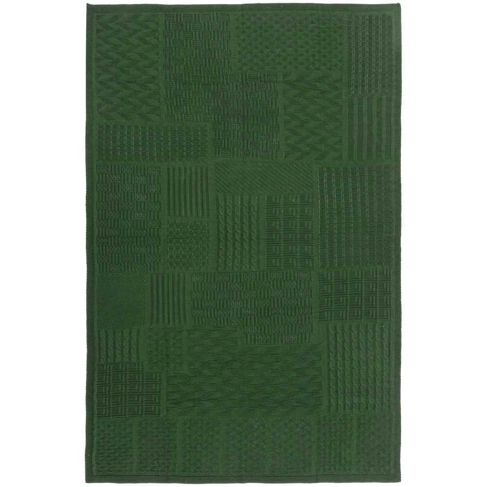 Плед Snippet, темно-зеленый-1