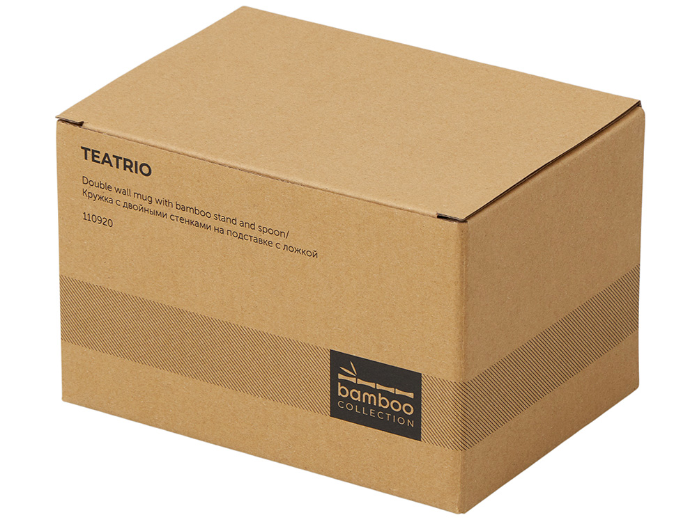 Кружка с двойными стенками на подставке с ложкой Teatrio-9