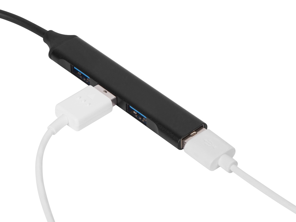 USB-хаб Link с коннектором 2-в-1 USB-C и USB-A, 2.0/3.0, черный-4