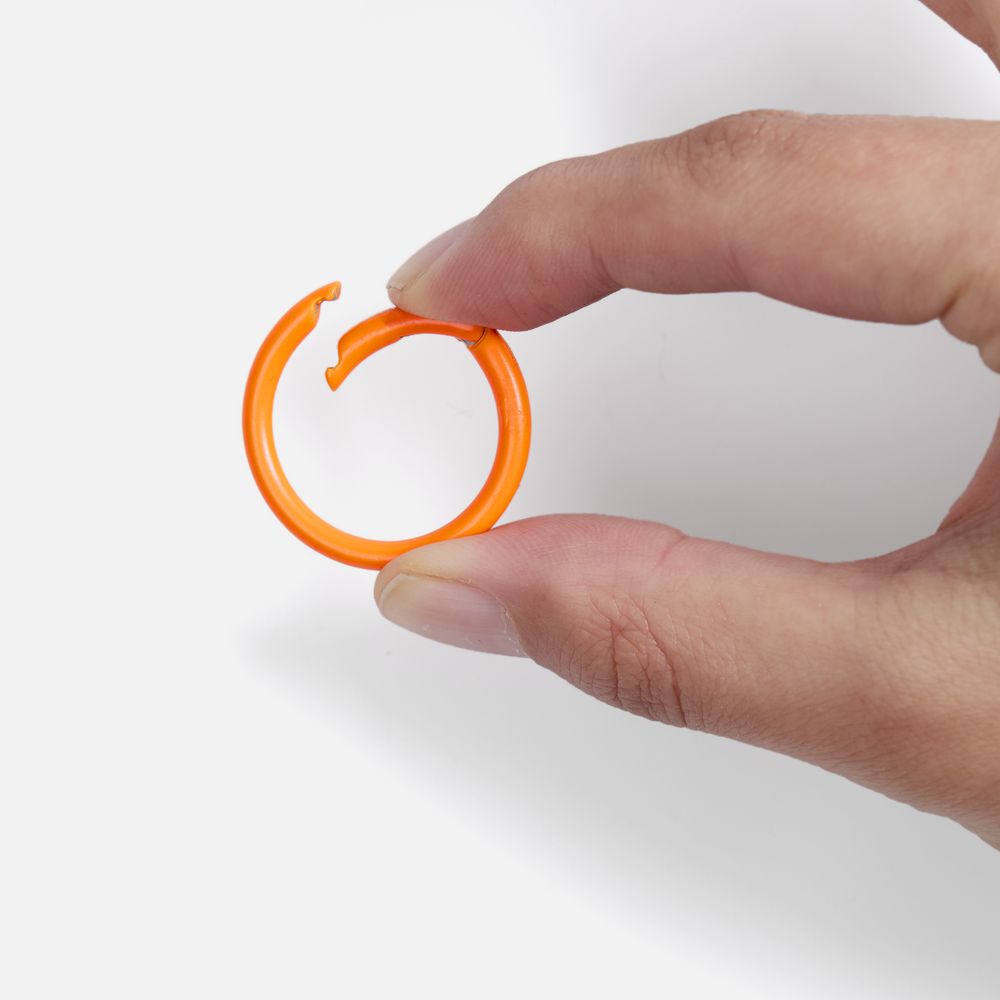 Карабин-кольцо Claus, L, оранжевый неон-1