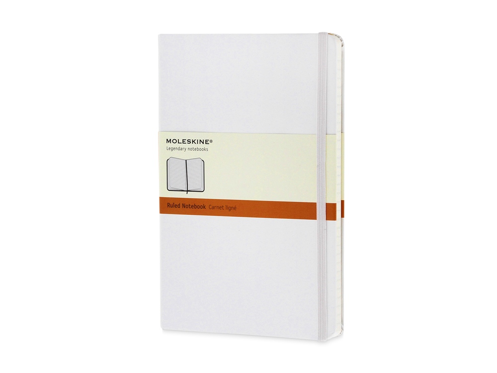 Записная книжка Moleskine Classic (в линейку) в твердой обложке, Large (13х21см), белый-0