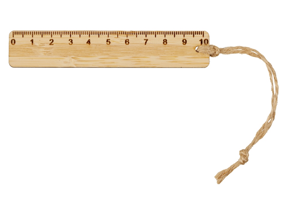 Закладка с линейкой из бамбука Bookmark, натуральный-1