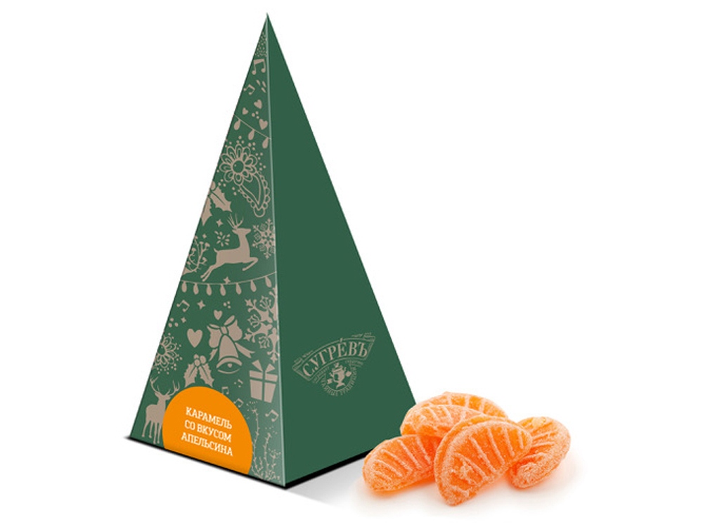Карамель леденцовая со вкусом апельсина в подарочной упаковке-0