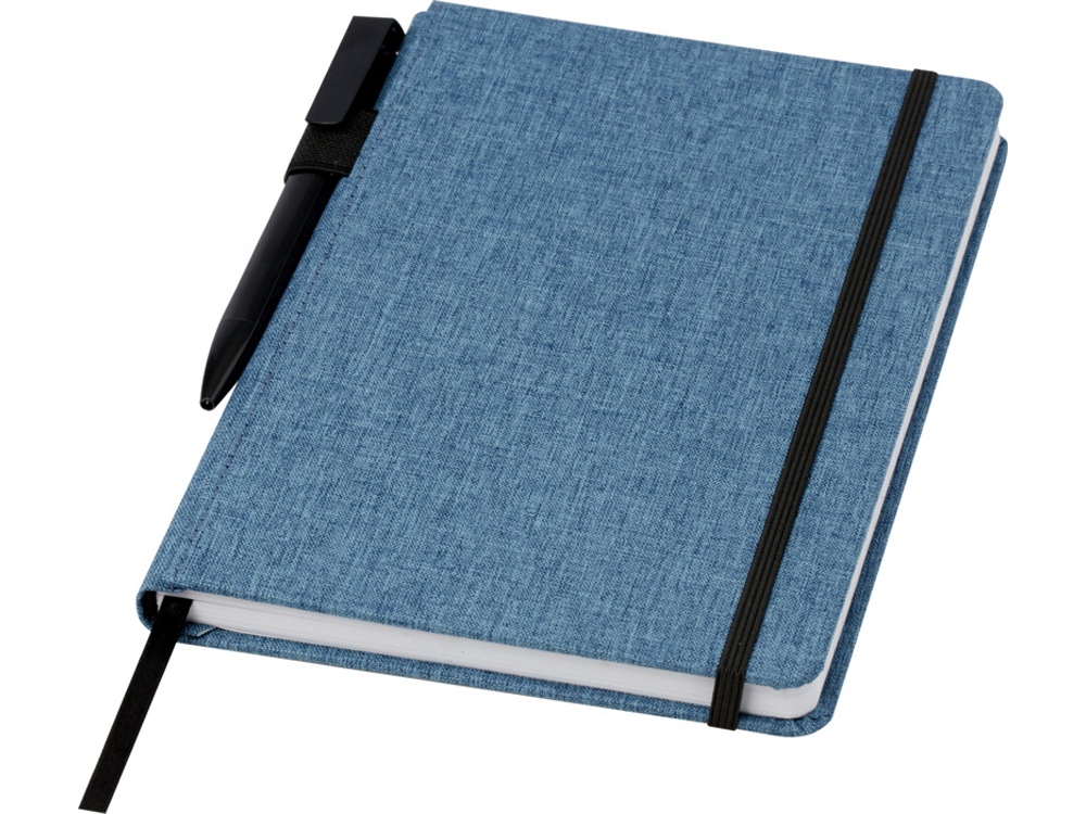 Блокнот Orin, формат А5, из переработанного ПЭТ, синий-3