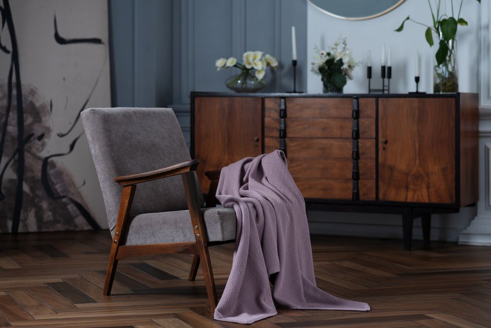 Плед Ornato, розовый (пыльная роза)-3