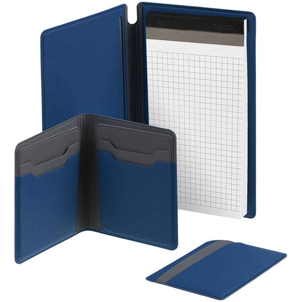 Блокнот Dual, ярко-синий-5