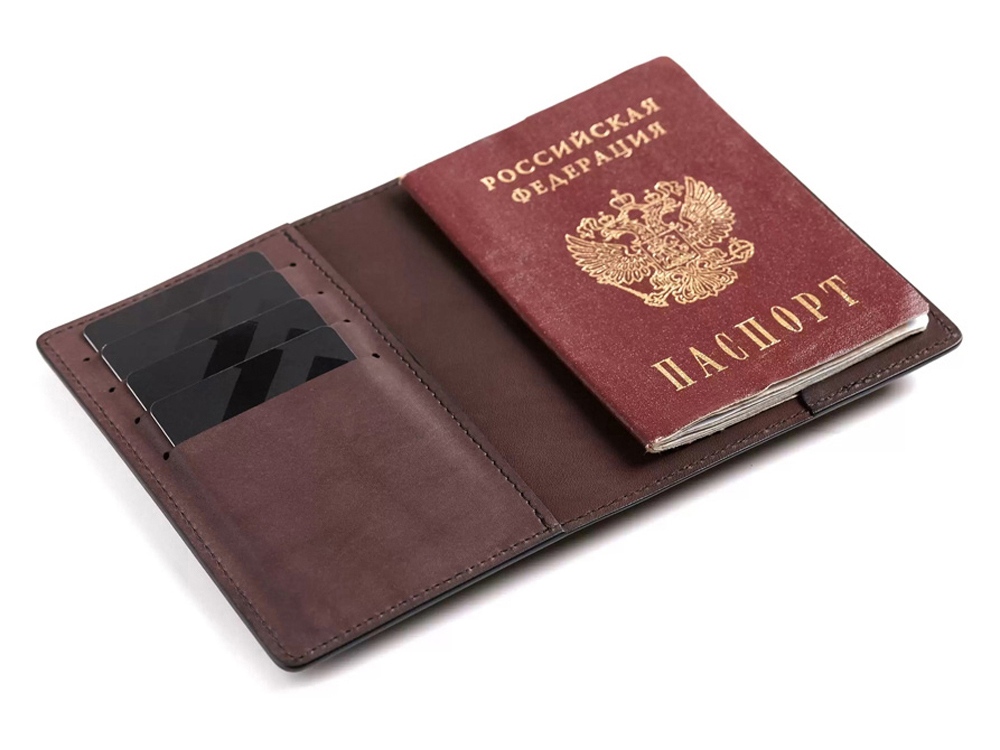 Обложка для паспорта Нит, коричневый-2