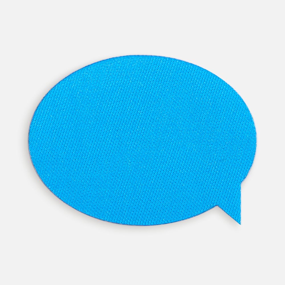 Наклейка тканевая Lunga Bubble, M, голубая-0