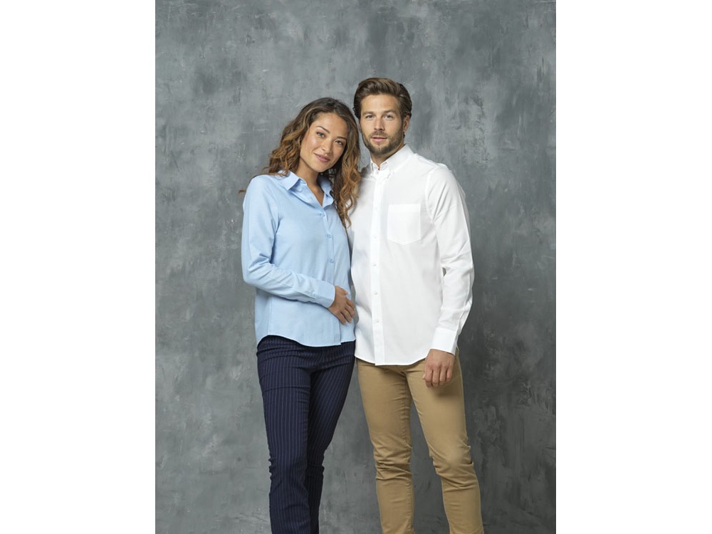 Pollux Мужская рубашка с длинными рукавами, белый-4