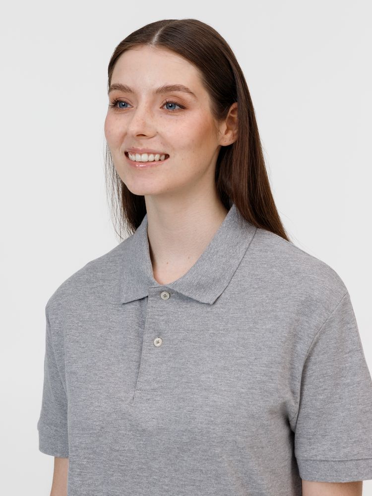 Рубашка поло унисекс Pacific, серый меланж-5
