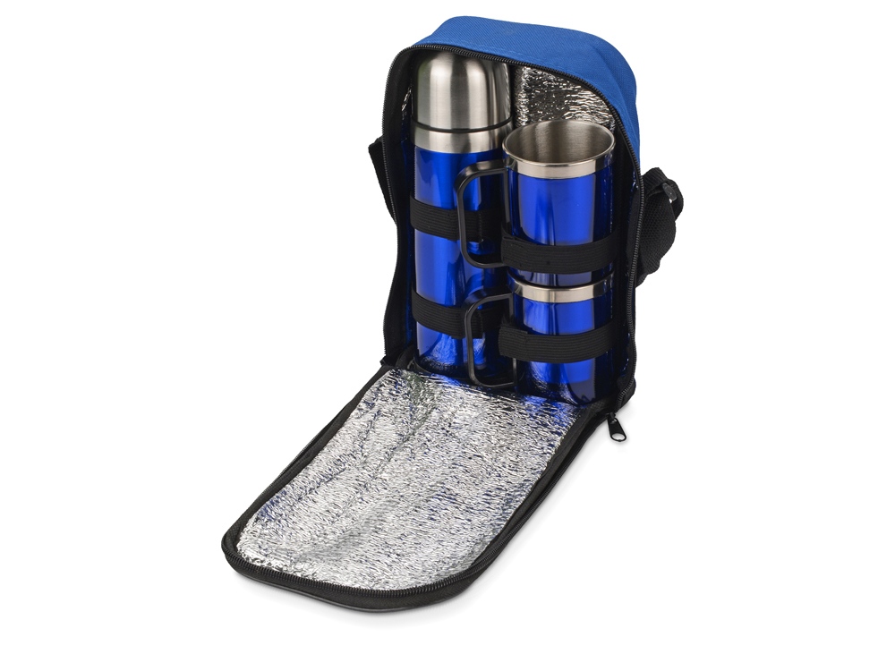 Набор Походный с чехлом: термос, 2 кружки, синий-2