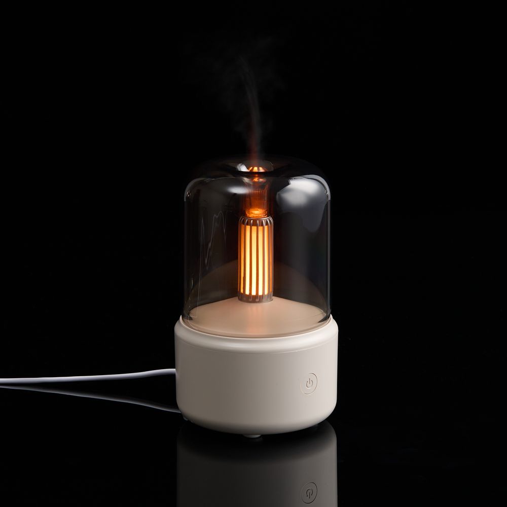 Увлажнитель-ароматизатор с подсветкой mistFlicker, молочно-белый-0