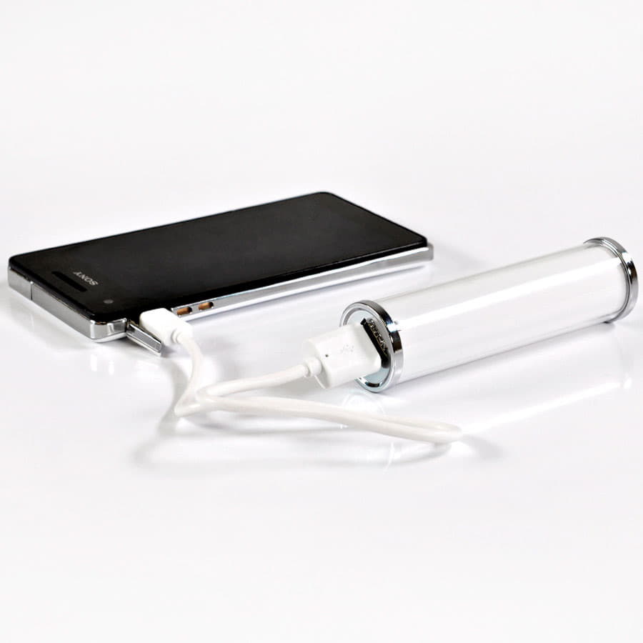 Универсальное зарядное устройство "RollUp" (2200mAh), белый-5