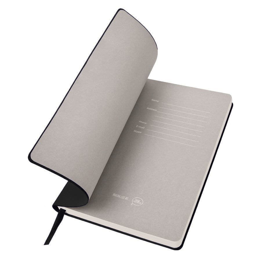 Бизнес-блокнот BIGGY, формат B5,  в клетку, черный-3