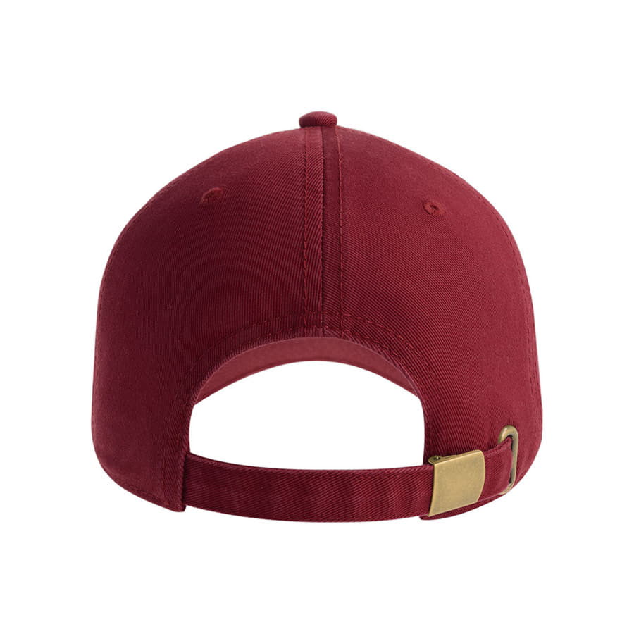 Бейсболка FRASER, органический хлопок, 6 клиньев, металлическая застежка, бордовый-2