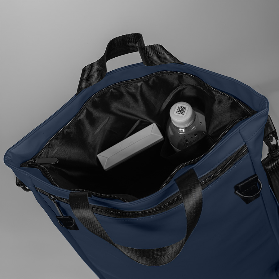 Рюкзак "Shop", т.синий, 42 х 39 х 13 см, 100% полиуретан, темно-синий-4